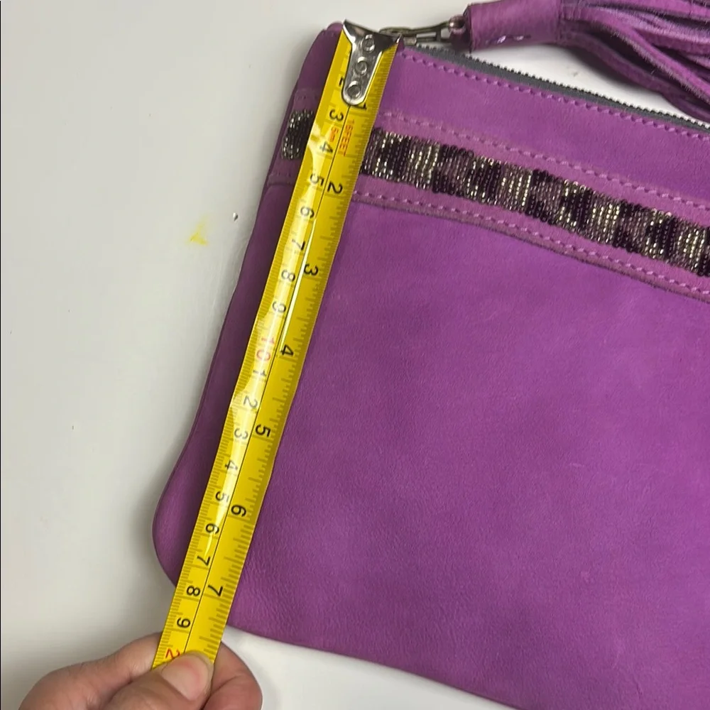 Maasai Collections‎ Purple Tassel Clutch
